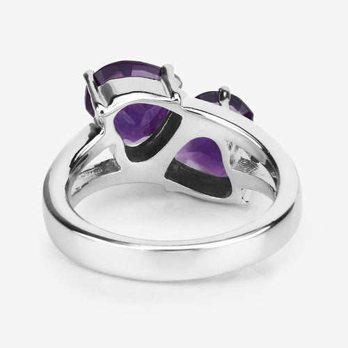 2.80 Carat Genuine Amethyst .925 Sterling Silver Ring