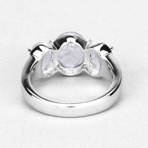 3.30 Carat Genuine Green Amethyst .925 Sterling Silver Ring