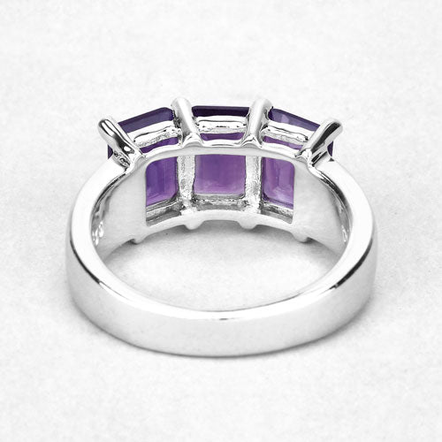 2.85 Carat Genuine Amethyst .925 Sterling Silver Ring