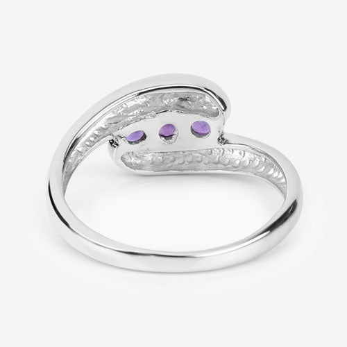 0.54 Carat Genuine Amethyst .925 Sterling Silver Ring