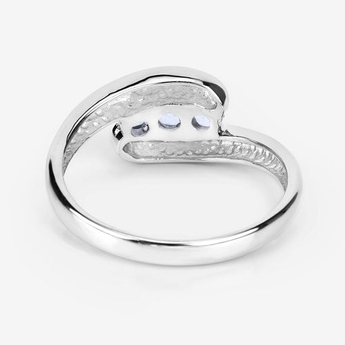 0.74 Carat Genuine Blue Topaz .925 Sterling Silver Ring
