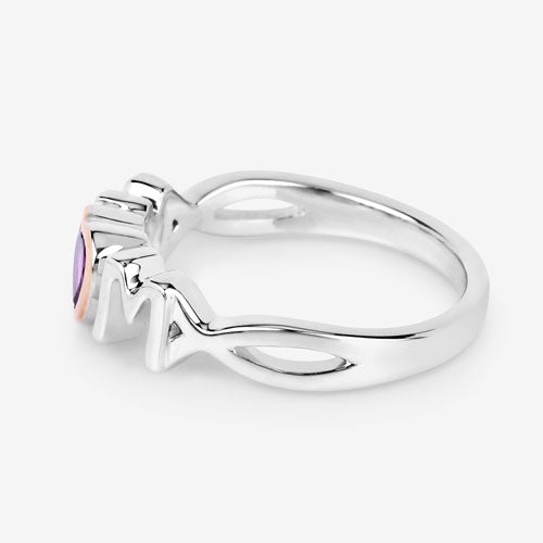 0.43 Carat Genuine Amethyst .925 Sterling Silver Ring