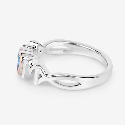 0.52 Carat Genuine Swiss Blue Topaz .925 Sterling Silver Ring