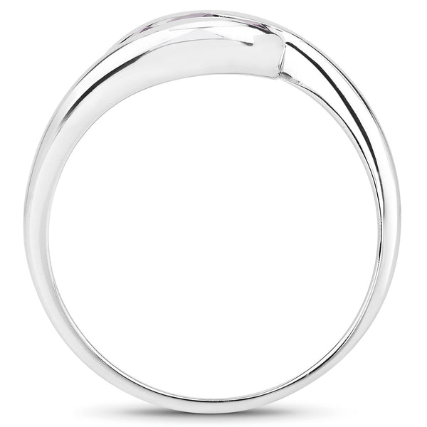 0.54 Carat Genuine Amethyst .925 Sterling Silver Ring