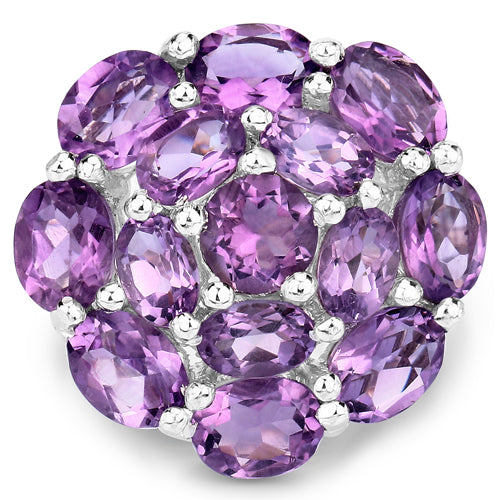 9.28 Carat Genuine Amethyst .925 Sterling Silver Ring