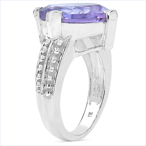 10.30 Carat Genuine Amethyst .925 Sterling Silver Ring