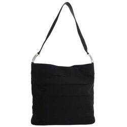 Salvatore Ferragamo Bag Vala Black Silver Hardware Canvas Leather Shoulder One Ladies
