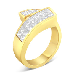 14K Yellow Gold 2 ct. TDW Princess and Baguette-cut Diamond Ring (H-I Color SI1-SI2 Clarity) - Size 6.75