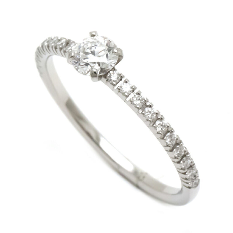Cartier Etincelle de Solitaire Diamond Pave Ring Pt950 Platinum D0.23ct # 51 CRN4744351