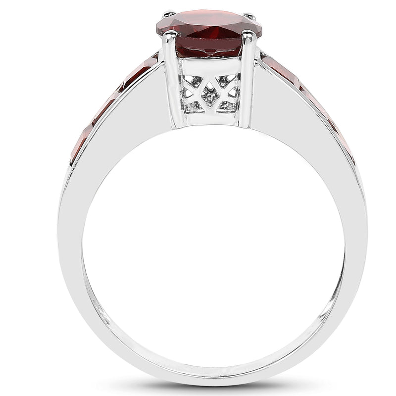 2.68 Carat Genuine Garnet .925 Sterling Silver Ring