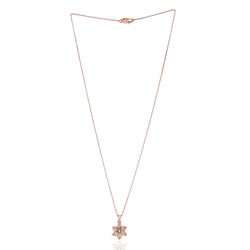 0.33ct Natural Diamond Locket Necklace 18k Rose Gold Jewelry