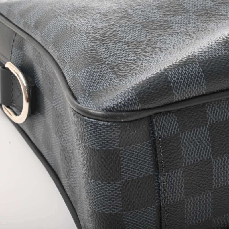 LOUIS VUITTON Cobalt Porte Documan Business Briefcase Navy PVC Leather