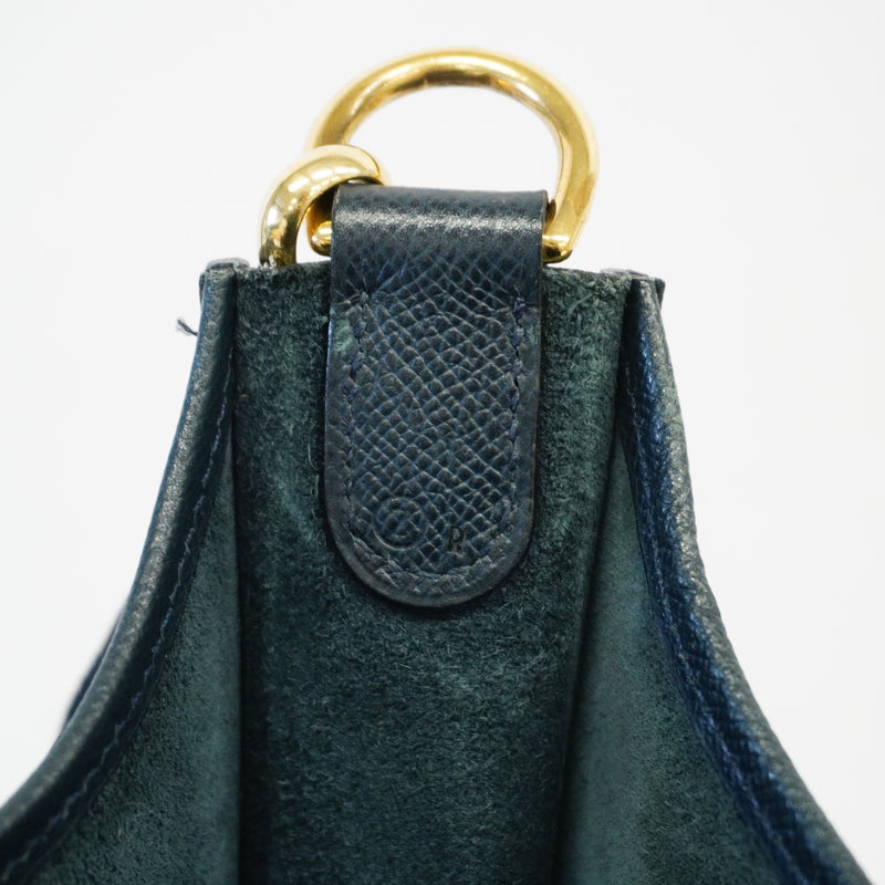 Auth Hermes Evelyn 1  Z Engraved Womens Courchevel Leather Shoulder Bag