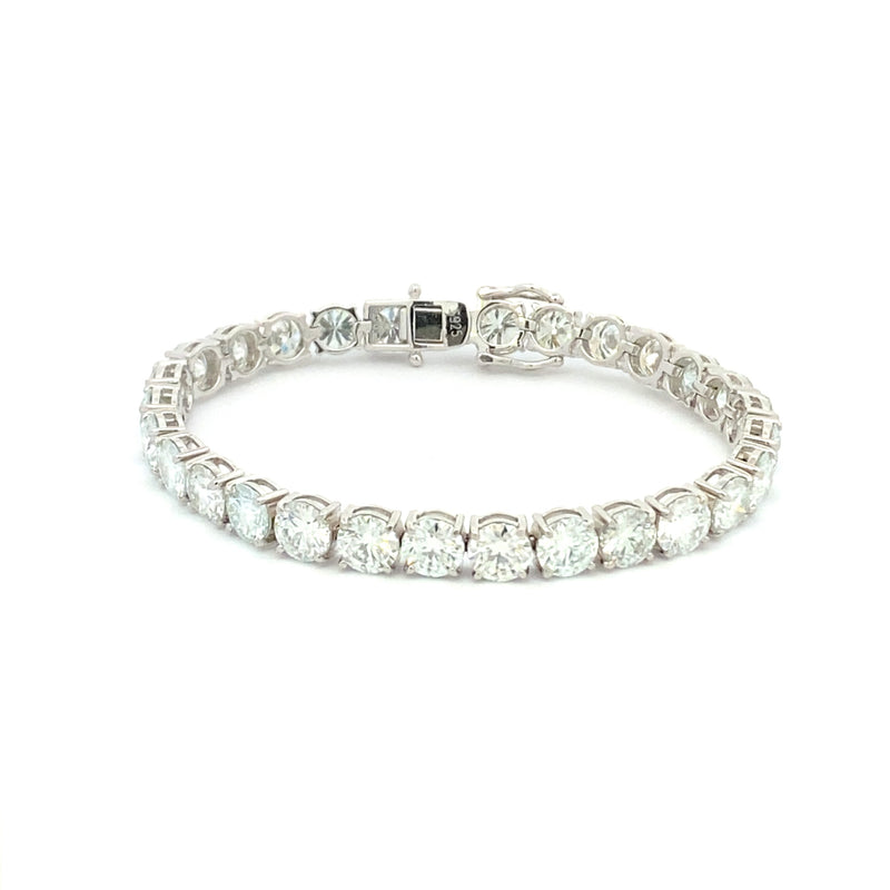 24.00ct Moissanite Tennis Bracelet Sterling Silver