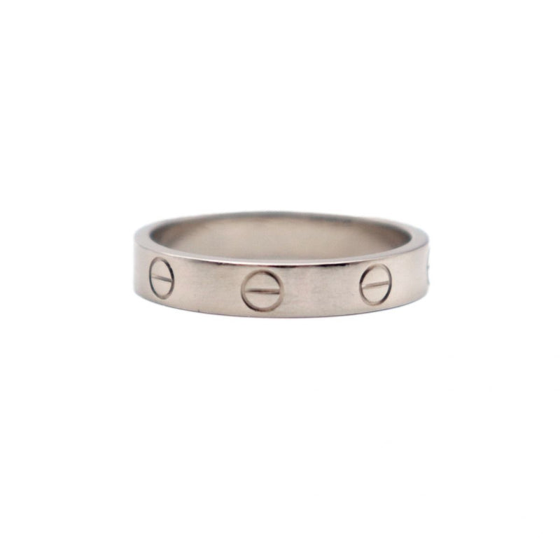 Cartier LOVE Mini Love Ring 56 No. 15.5 750 K18WG White Gold Womens Mens Jewelry