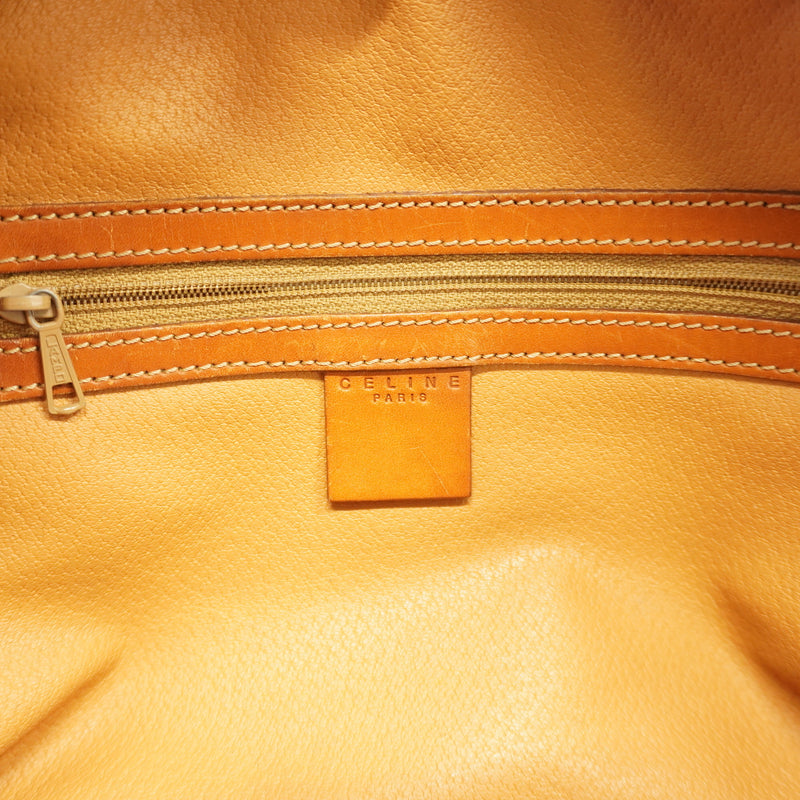 Auth Celine Macadam Handbag Womens PVC Handbag Brown
