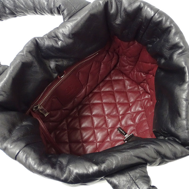 Chanel CHANEL Bag Coco Cocoon Ladies Tote Handbag Lambskin Black