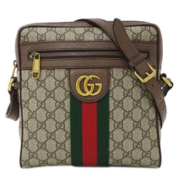 Gucci GUCCI Bag Mens Womens Shoulder Offidia Shelley GG Supreme 547926 Brown Beige