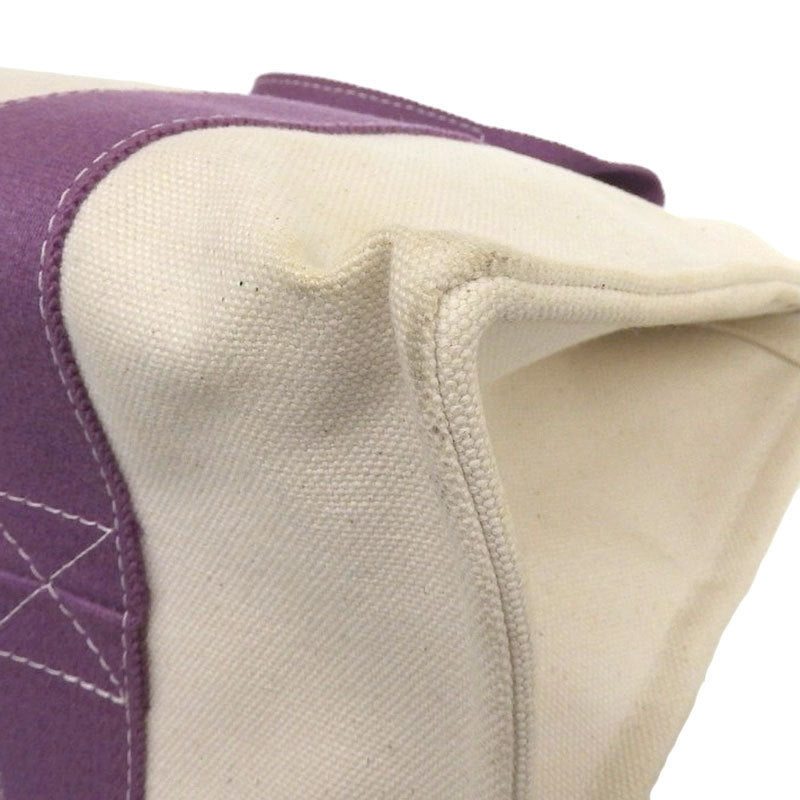 Hermes Womens Cotton Tote Bag PurpleWhite