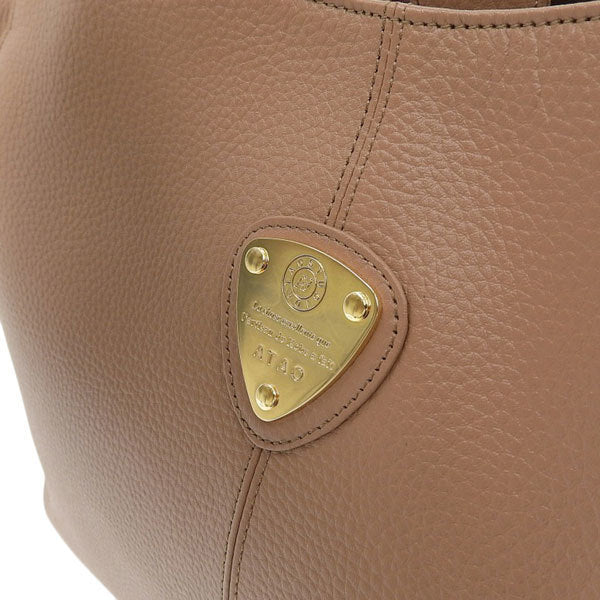 ATAO Womens Leather Tote Bag Pink Beige