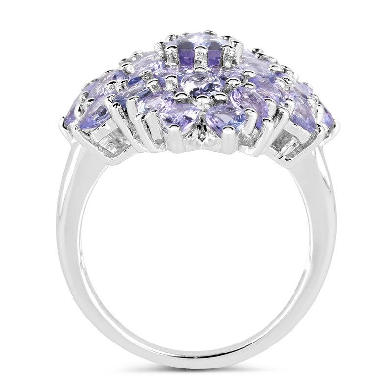 5.27 Carat Genuine Tanzanite .925 Sterling Silver Ring