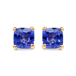 0.56 Carat Genuine Tanzanite 14K Yellow Gold Earrings