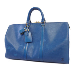 Auth Louis Vuitton Epi Keepall 45 M42975 MenWomenUnisex Boston Bag Toledo Blue