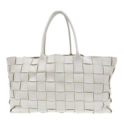 Bottega Veneta Intrecciato Tote Bag Leather White B08311708H