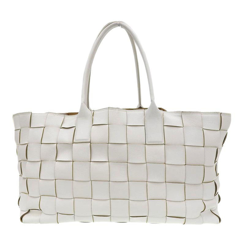 Bottega Veneta Intrecciato Tote Bag Leather White B08311708H