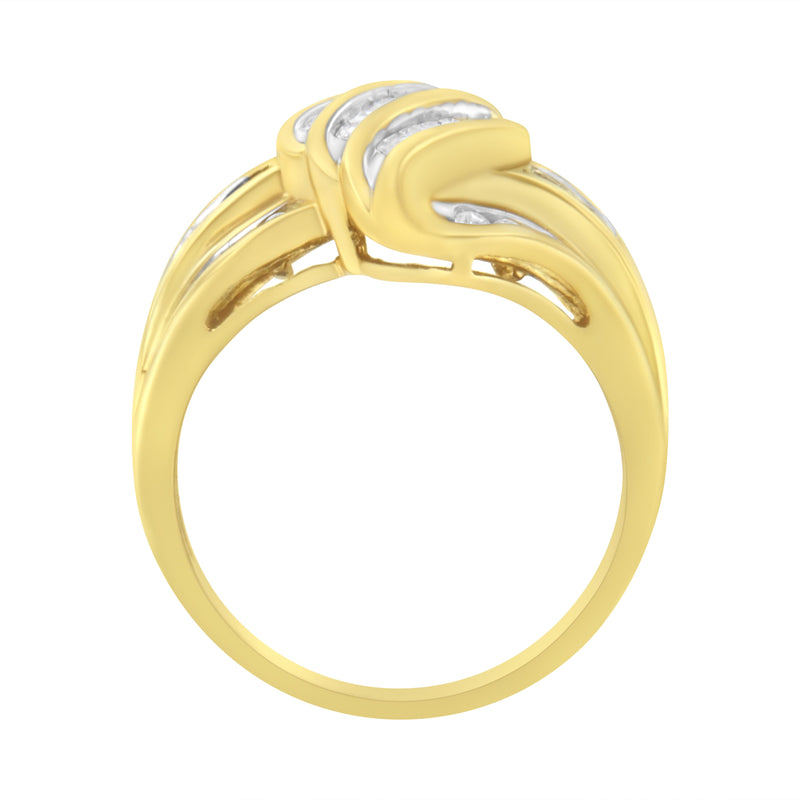 14K Yellow Gold 1/2 ct TDW Diamond Bypass Ring (H-ISI1-SI2)