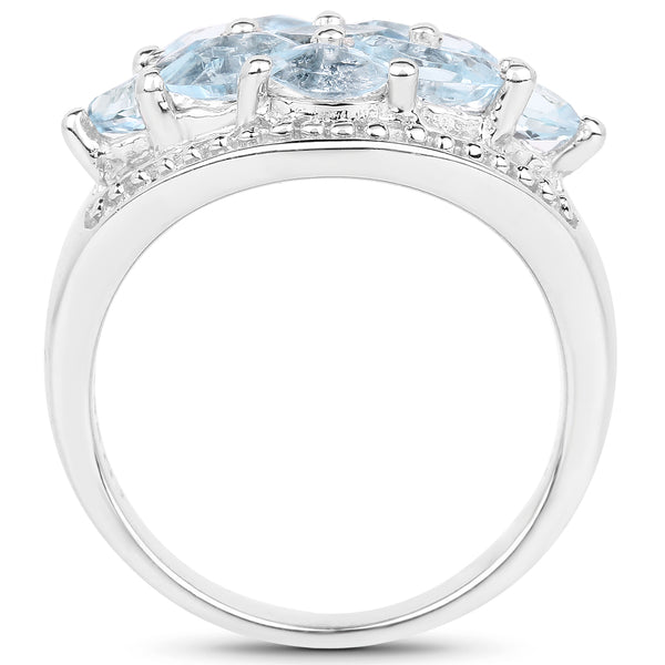 2.50 Carat Genuine  Blue Topaz .925 Sterling Silver Ring