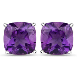 5.20 Carat Genuine Amethyst .925 Sterling Silver Earrings