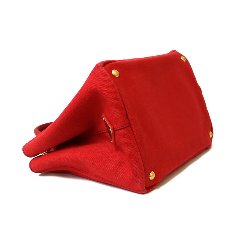 Prada Handbag Shoulder Bag Kanapatoto Red Ladies Canvas