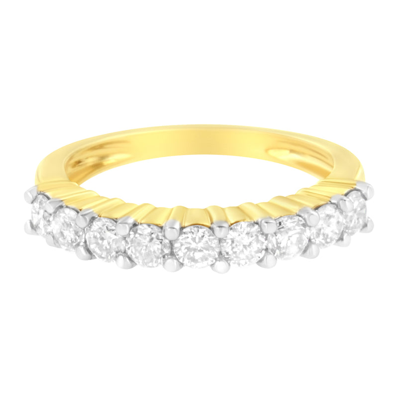 IGI Certified 10KT Yellow Gold 1 cttw Diamond Band Ring (J-K, I1-I2) - Size 7