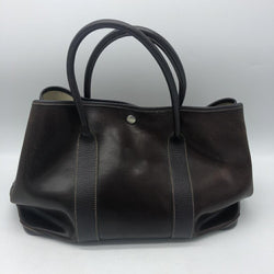 HERMES Garden Party PM Brown Leather Tote Bag Hermes