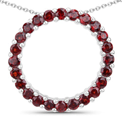 0.96 Carat Genuine Garnet .925 Sterling Silver Pendant