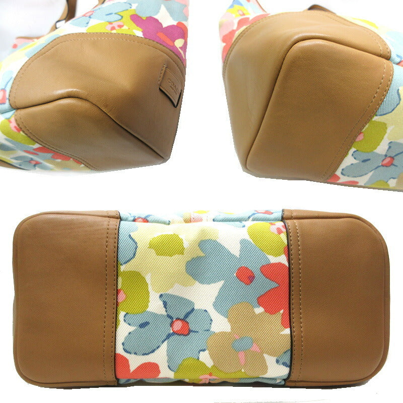 COACH Coach F28287 Shoulder Bag Flower Canvas Leather Ladies
