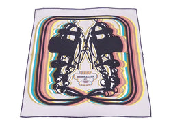 Hermes Scarf Petit Carre BRIDES de GALA Greige Black Multicolor 100% Silk Ladies