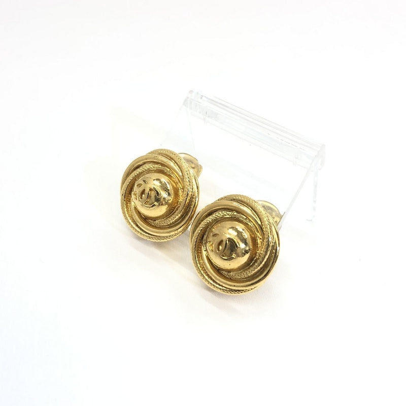 CHANEL Chanel Earrings Coco Mark Gold 97A Round Case Ladies