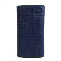 Loewe Unisex Leather Key Case Navy