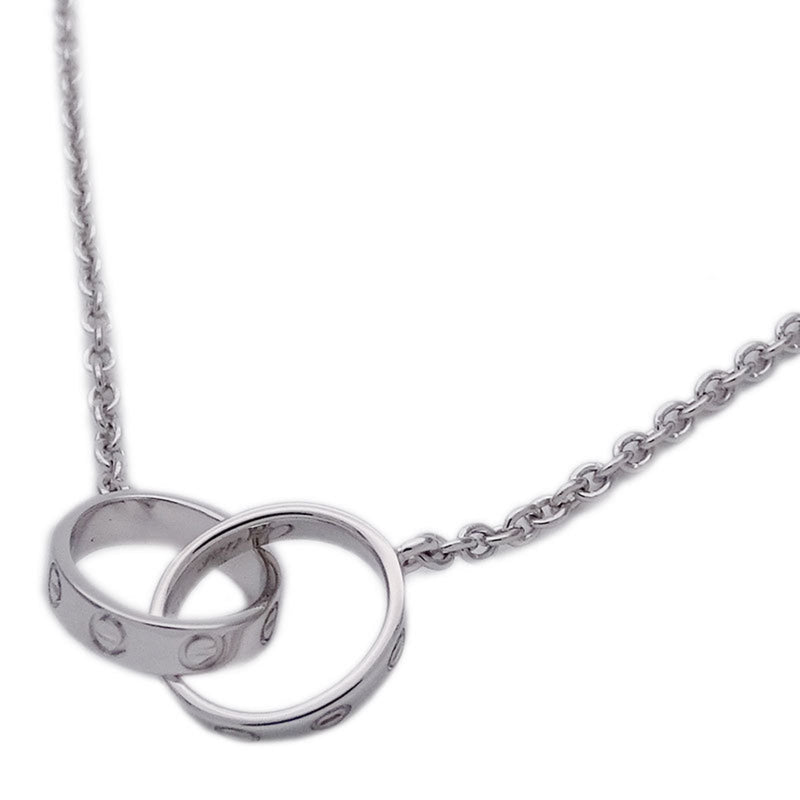 Cartier Necklace Womens White Gold 750WG Baby Love Pendant Delicate