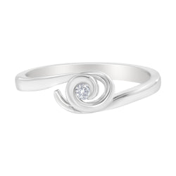 10K White Gold Diamond Promise Ring (1/20 Cttw, H-I Color, I1-I2 Clarity) - Size 7