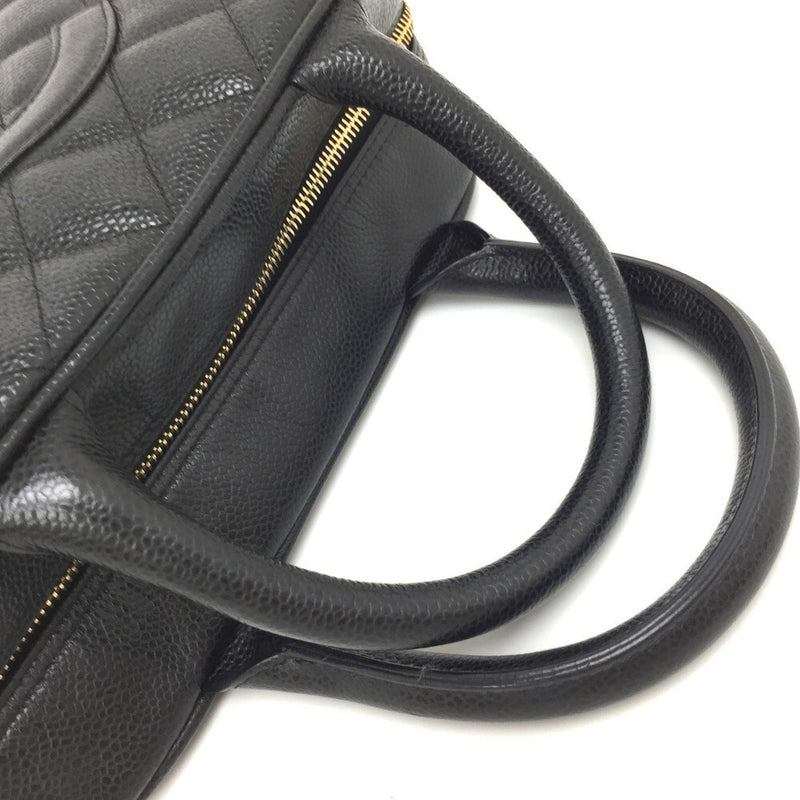 Chanel Handbag Matrasse Mini Boston Coco Mark Caviar Skin Black Ladies CHANEL K11221864