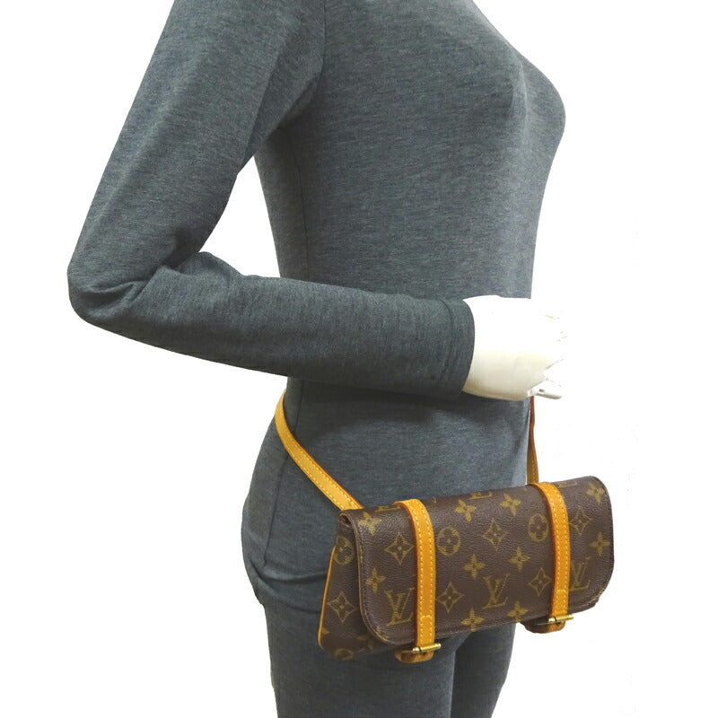 Louis Vuitton Pochette Marel Ladies Waist Bag M51159 Monogram Canvas Brown