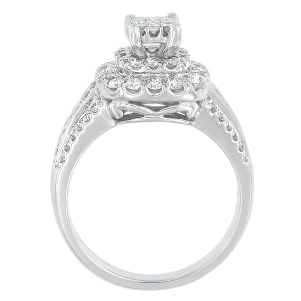 14K White Gold Diamond Vintage Ring (1 cttw, H-I Color, I1-I2 Clarity)