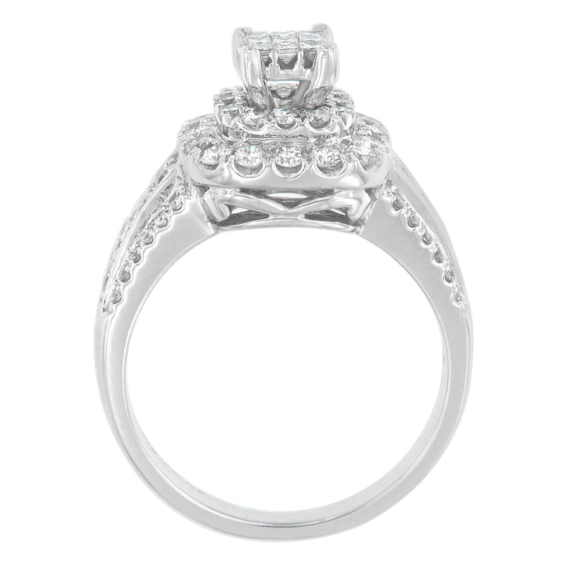 14K White Gold Diamond Vintage Ring (1 cttw, H-I Color, I1-I2 Clarity)