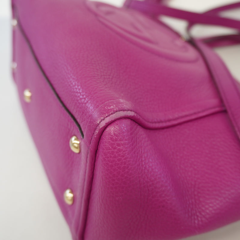 Auth Gucci Soho 2way Bag 369176 Womens Leather HandbagShoulder Bag Pink