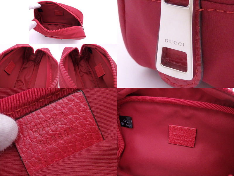 Gucci Pouch GG Dark Red Nylon Multi Case Ladies 510341