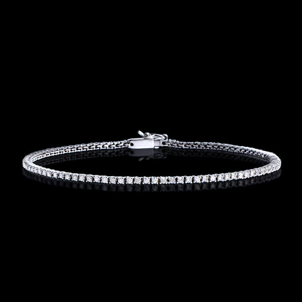 1.15 CTS CERTIFIED DIAMONDS 14K WHITE GOLD DESIGNER TENNIS  BRACELET SIZE leanth 7.5 inches