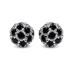 1.68 Carat Genuine Black Spinel .925 Sterling Silver Earrings